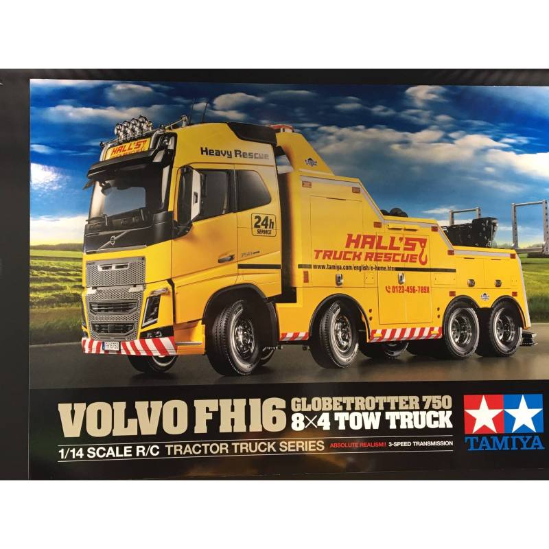 Pack complet Camion Tamiya 56362 Volvo FH16 Globetrotter 750 8x4 Dépanneuse PL (Pack complet)