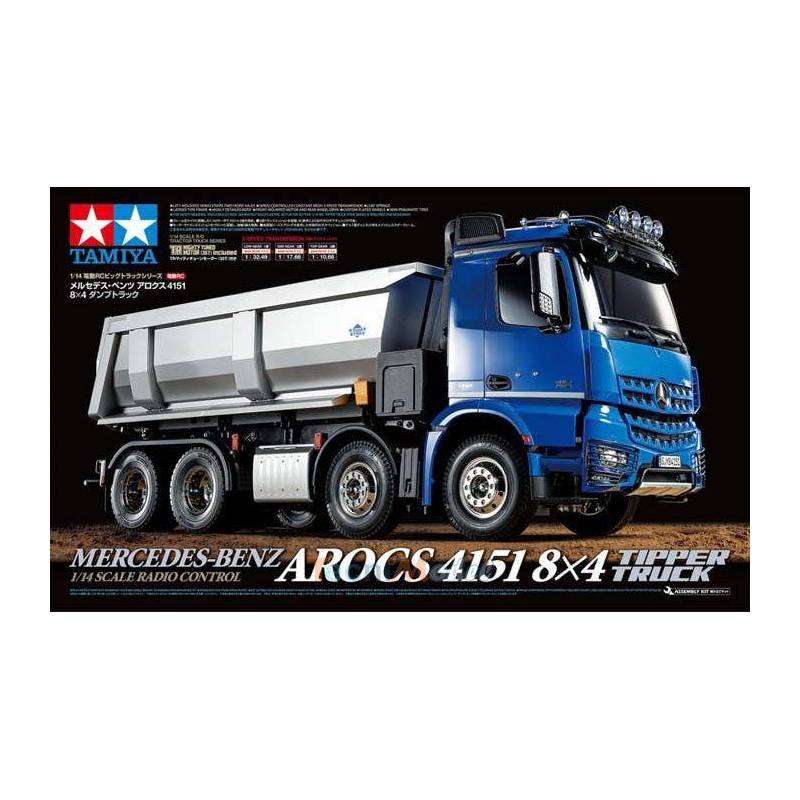 Pack Complet Tamiya Mercedes Arocs 4151 porteur benne 8x4
