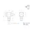 Raccord hydraulique coudé M3 pour durite Ø2.5/4mm - LESU Y-1511-M3B