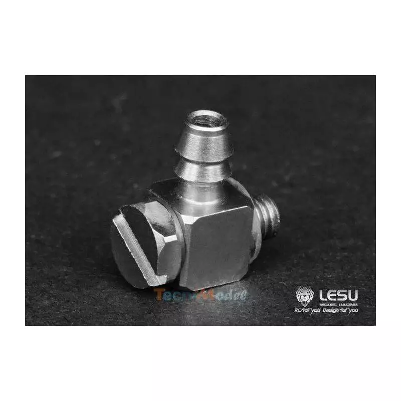 Raccord hydraulique coudé M3 pour durite Ø2.5/4mm - LESU Y-1511-M3B