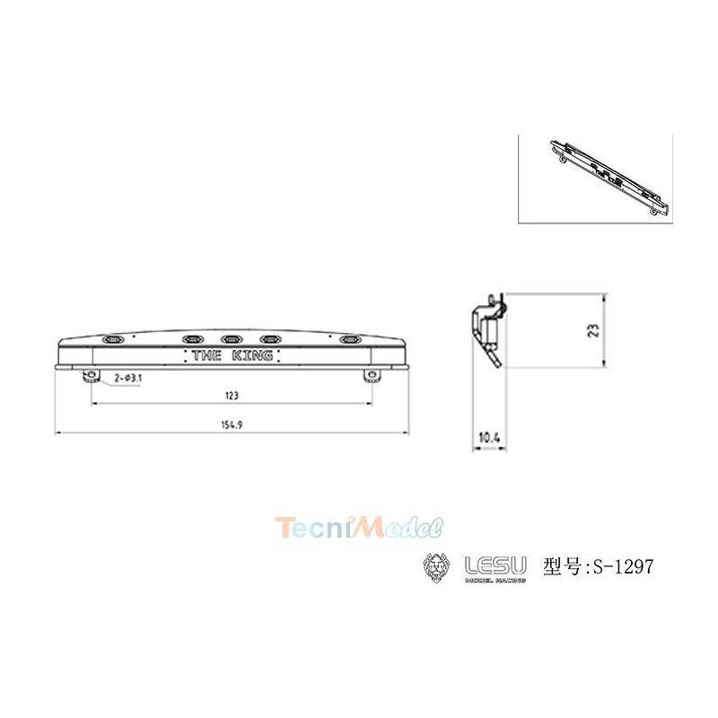 LED Strip for Scania Topline Deflector of 1/14 Tamiya RC Truck
LESU S-1297
