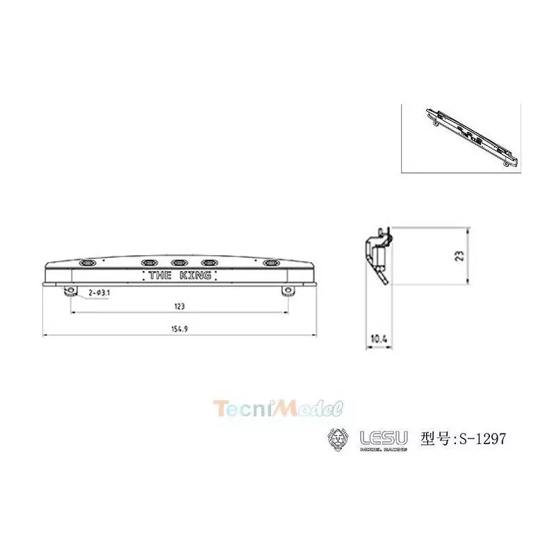 Rampe de leds sous déflecteur de Topline pour Scania LESU S-1297