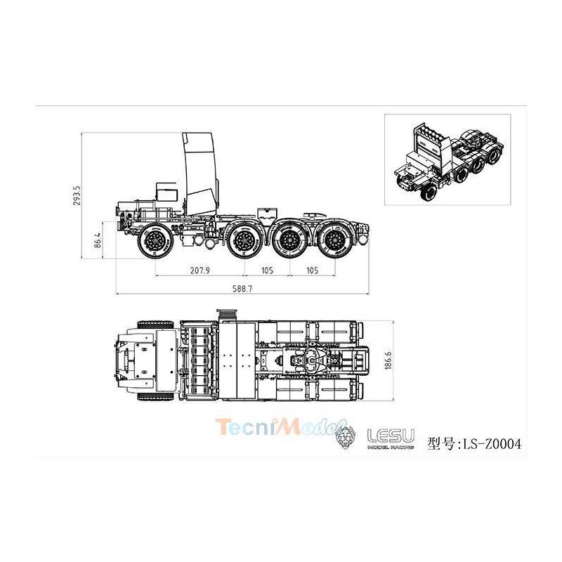 Châssis 8x8 Lourd LESU pour Volvo FH16 LESU LS-Z0004