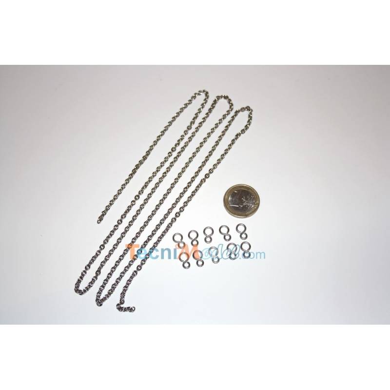 Chain 1 m long and 10 hooks