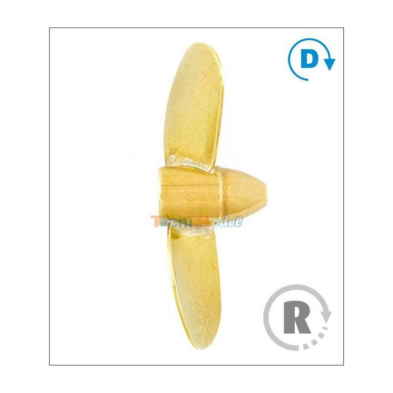 Hélice bipale laiton Ø25mm M3 gamme 145 type A Raboesch Droite - rb145-47
