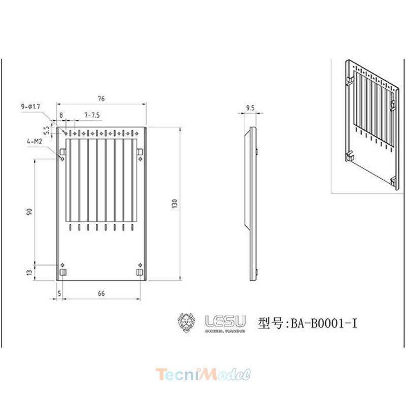 Grille de protection de cabine pour pelle LESU C374F - Lesu BA-B0001-I