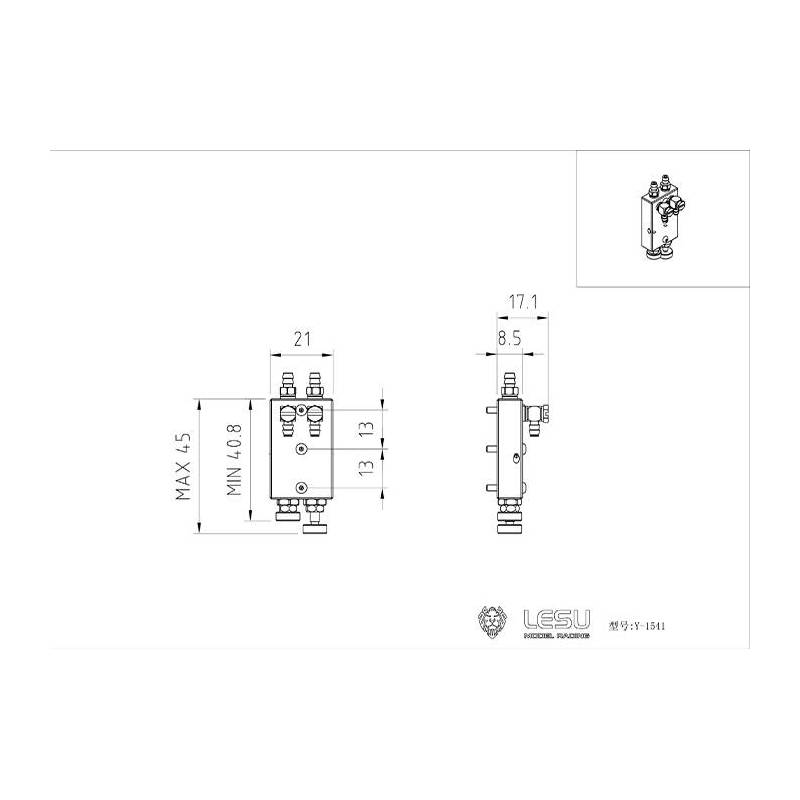 Régulateur de pression pour sortie hydraulique - LESU Y-1541