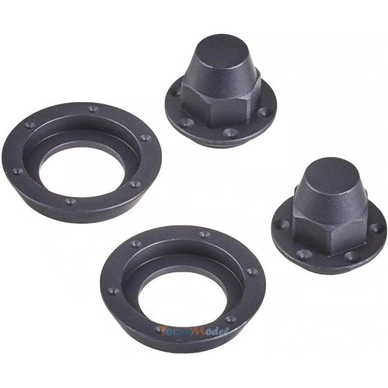 Paire de moyeux de roue noirs