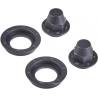 Paire de moyeux cache écrous noirs pour jantes simple (standard ou large) - TAMIYA 56556