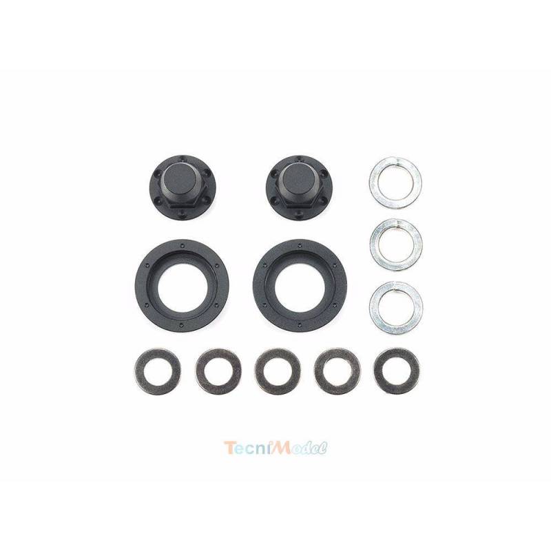 Paire de moyeux de roue noirs