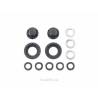 Paire de moyeux cache écrous noirs pour jantes simple (standard ou large) - TAMIYA 56556