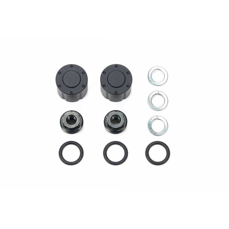 Paire de moyeux cache écrous noirs pour jantes jumelées - TAMIYA 56557