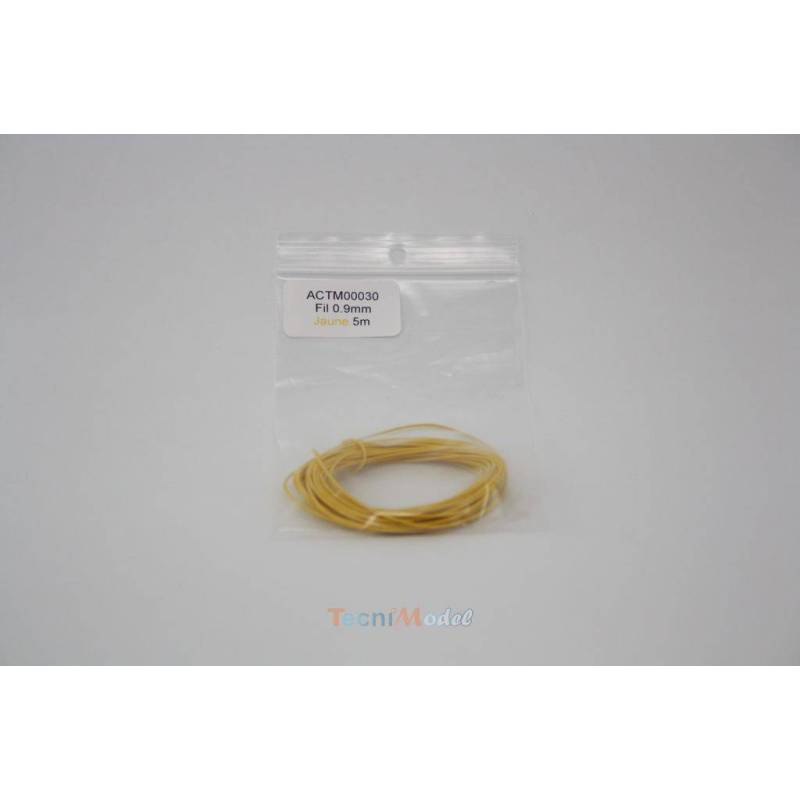 Fil Ø0.9mm Jaune 5m