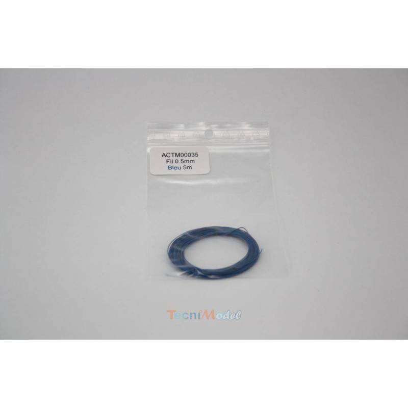 Fil Ø0.5mm Bleu 5m