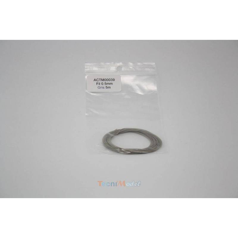 Fil Ø0.5mm gris 5m