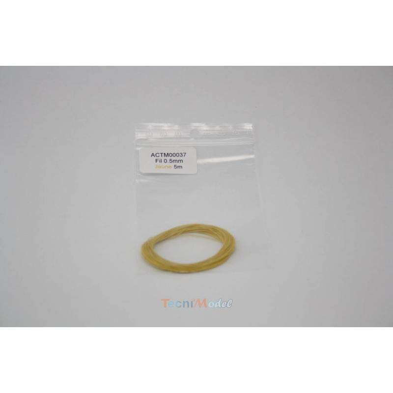 Fil Ø0.5mm jaune 5m
