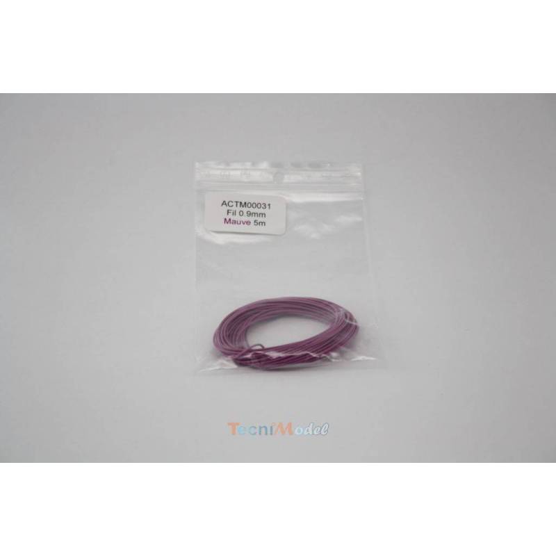 Fil Ø0.9mm Mauve 5m AWG28