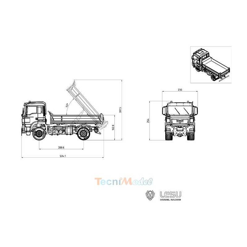 LESU MAN 4x4 benne version A-UP