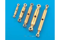 2 ridoirs laiton M1,4 x 9mm 2 embouts anneaux Krick 63194