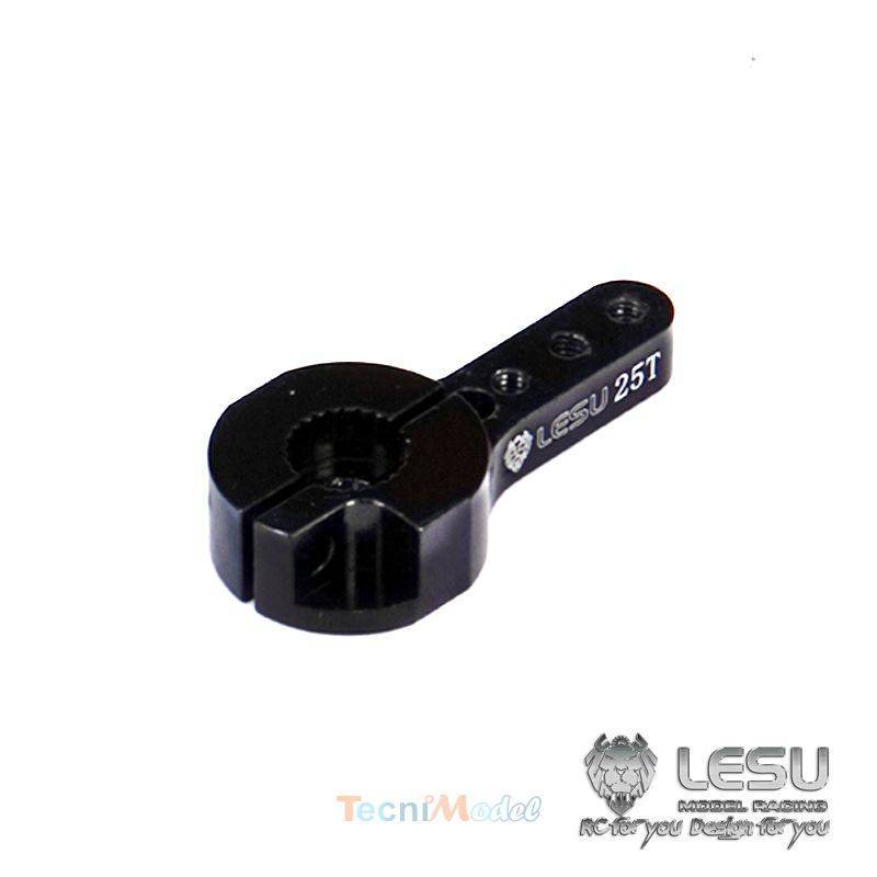 1 25T Short Black Anodized Aluminum Servo Horn Lesu AN-0006-A-BLACK