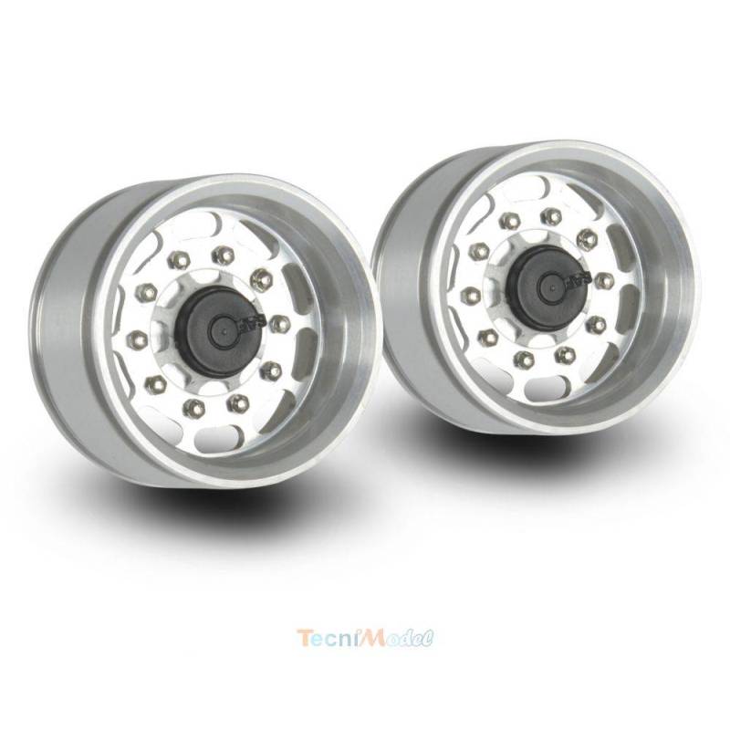Paire de jantes larges en alu pour remorques 1/14 - Carson 500907350