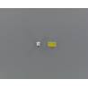 2 Chromed rectangular lights 12x7mm with yellow glass - Veroma 216986