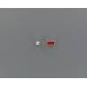 2 Feux rectangulaires chromés 12x7mm avec vitres rouges - Veroma 216987