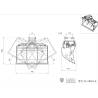Godet de curage inclinable pour pelleteuse LESU PC360 / ET26L / ET30H / R945 - Réf : AT-C0012-B
