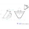 Godet trapèze pour pelleteuse LESU PC360 / ET26L / ET30H / R945 - Réf : AT-C0010-B