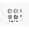 Pair of small diameter double wheels