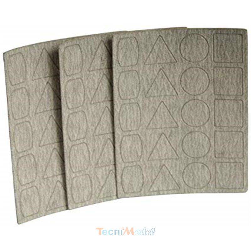 3 feuilles de 20 tampons abrasifs autocollant grain 240 - rechange pour PS13 Proxxon 28824