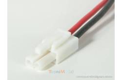1 Connector Mini-Tamiya male OR + wires 15cm 20AWG Avio&Tiger 330022016