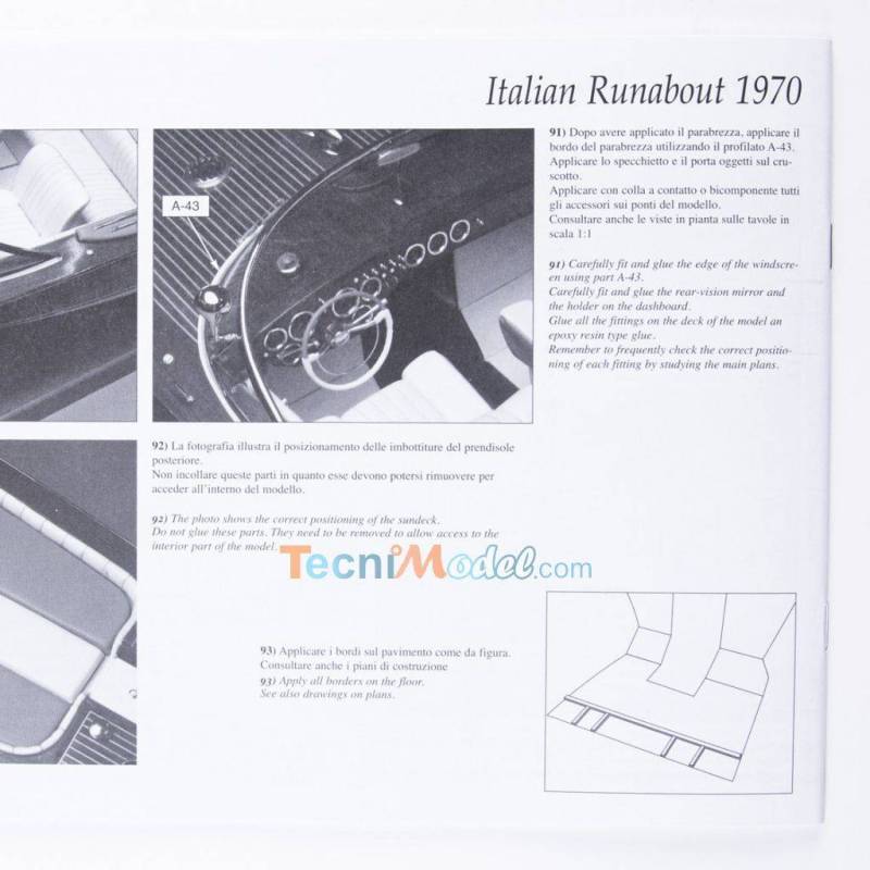 Plan du RIVA AQUARAMA 1970 1/10 AMATI