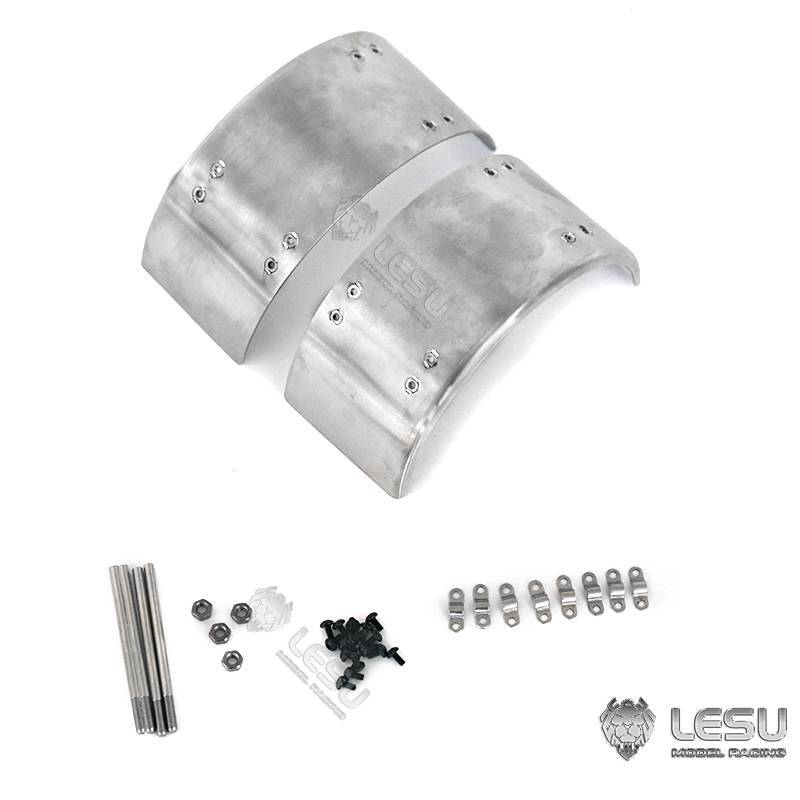 Paire de garde-boues arrière en inox - LESU L-1212-B