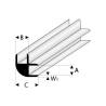 1 Profilé de raccordement d'angle 1,5x1000 mm rb449-52