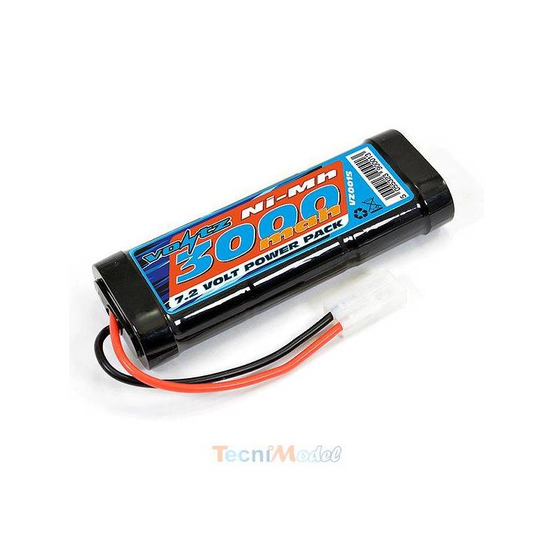 Batterie Nimh 7.2v 3000mAh avec prise Tamiya - Voltz VZ0015