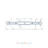 2 Tendeurs miniatures M1,4 x 9mm en laiton
