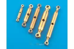 2 ridoirs laiton M2 x 12mm 2 embouts anneaux Krick 63195
