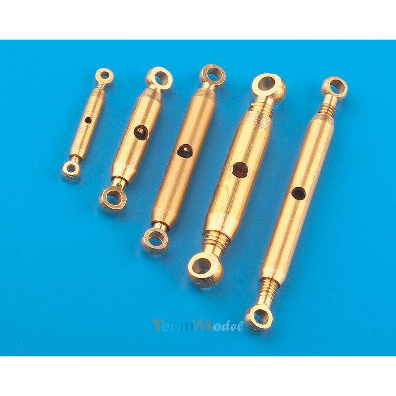 2 ridoirs laiton M2 x 12mm 2 embouts anneaux Krick 63195