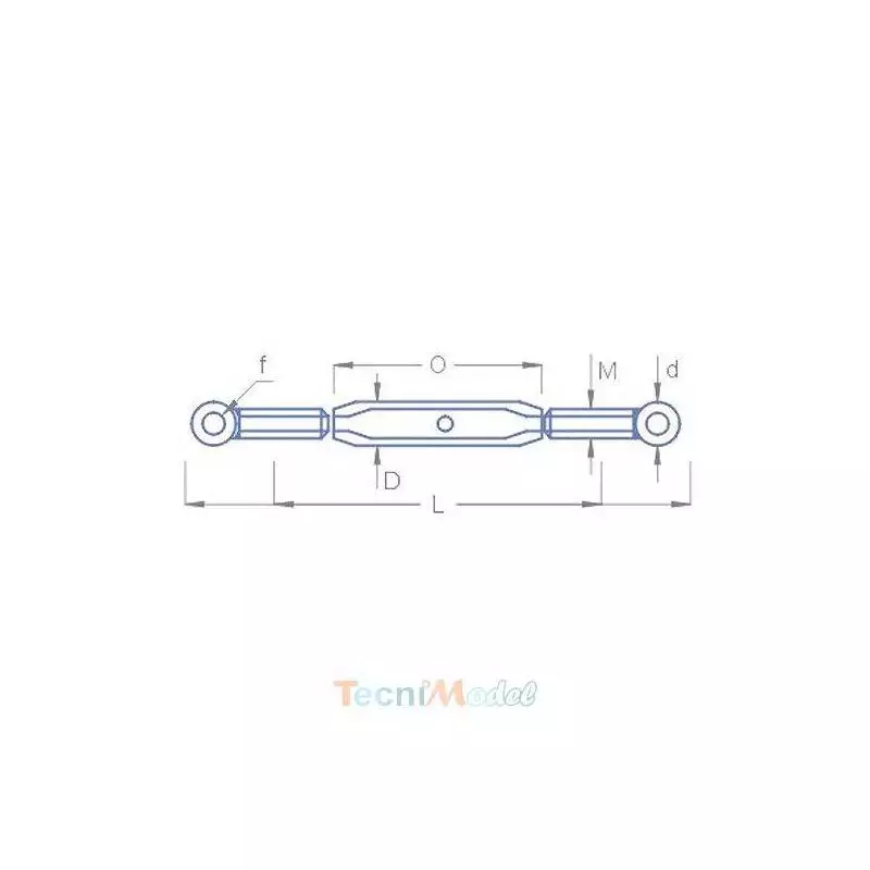 2 ridoirs laiton M3 x 22mm 2 embouts anneaux Krick 63199