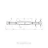 2 ridoirs laiton M3 x 22mm 2 embouts anneaux Krick 63199