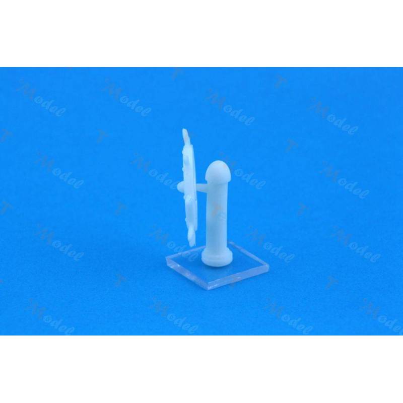 1 Boat wheel Ø30mm with 9x30mm white resin support