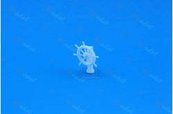 1 Roue de barre Ø40mm avec support 10x35mm en résine blanche