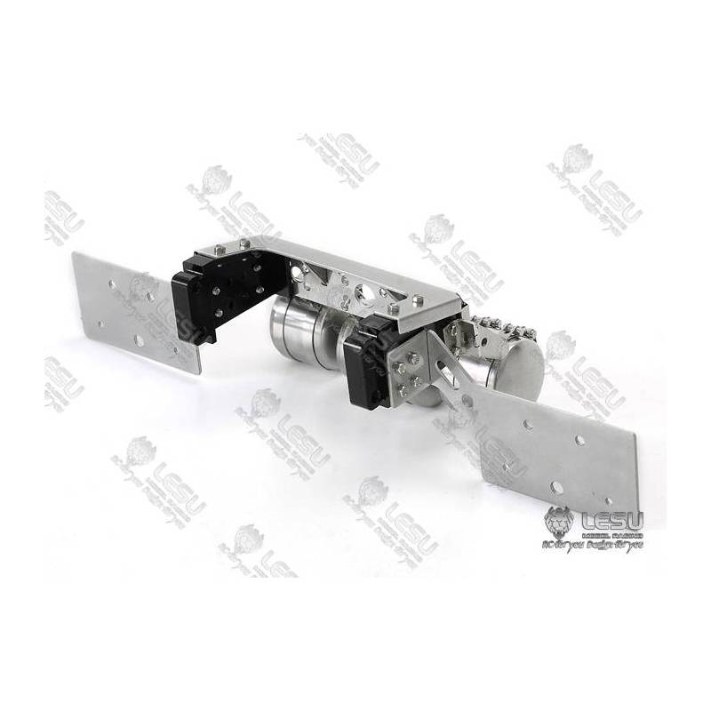 Aluminum and stainless steel rear cross-member with dummy air cylinders - LESU L-1030