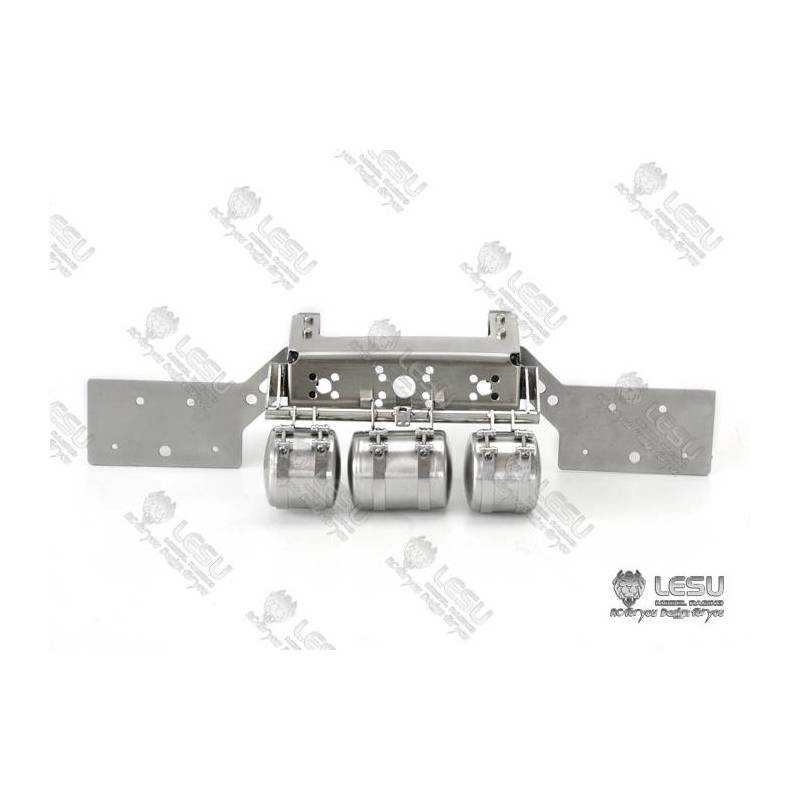Aluminum and stainless steel rear cross-member with dummy air cylinders - LESU L-1030