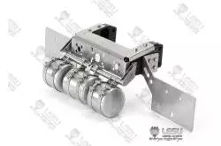 Aluminum and stainless steel rear cross-member with dummy air cylinders - LESU L-1030