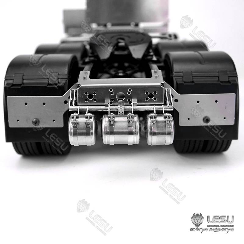 Aluminum and stainless steel rear cross-member with dummy air cylinders - LESU L-1030