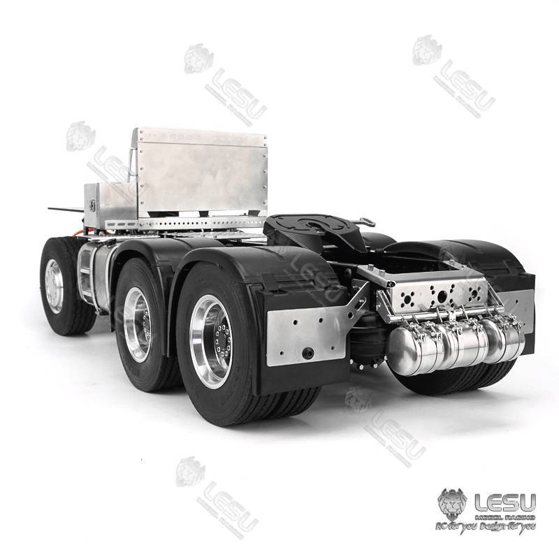 Aluminum and stainless steel rear cross-member with dummy air cylinders - LESU L-1030