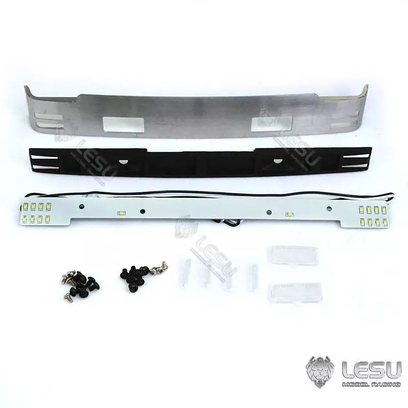 Visière en Inox avec feux pour Scania R470 / R620 Tamiya 1/14 - LESU S-1254-C