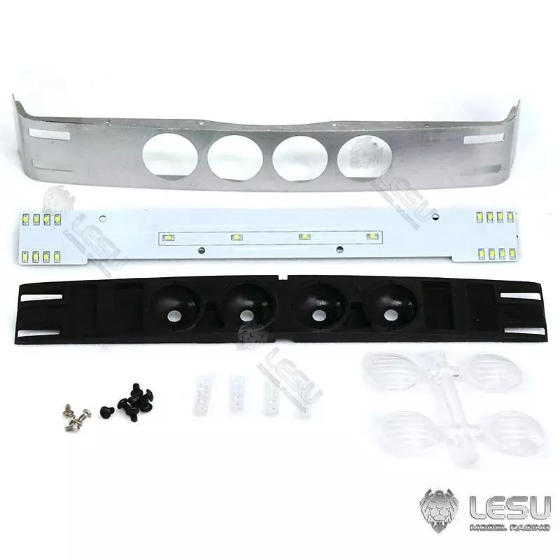 Visière en Inox avec feux pour Scania R470 / R620 Tamiya 1/14 - LESU S-1254-D